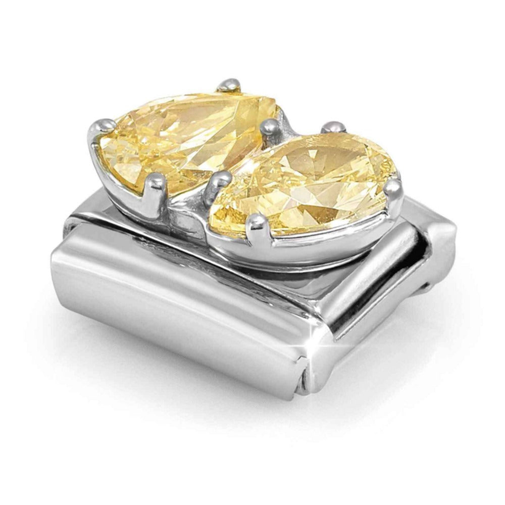 Nomination Composable Silver, Yellow CZ Double Teardrop Charm 330329/15