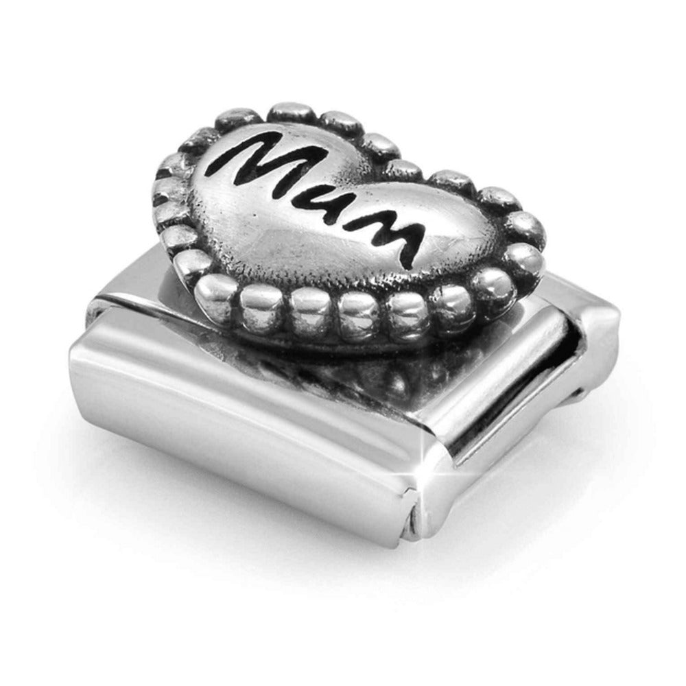 Nomination Composable Silver Raised Heart With Dots Mum Charm 330101/80