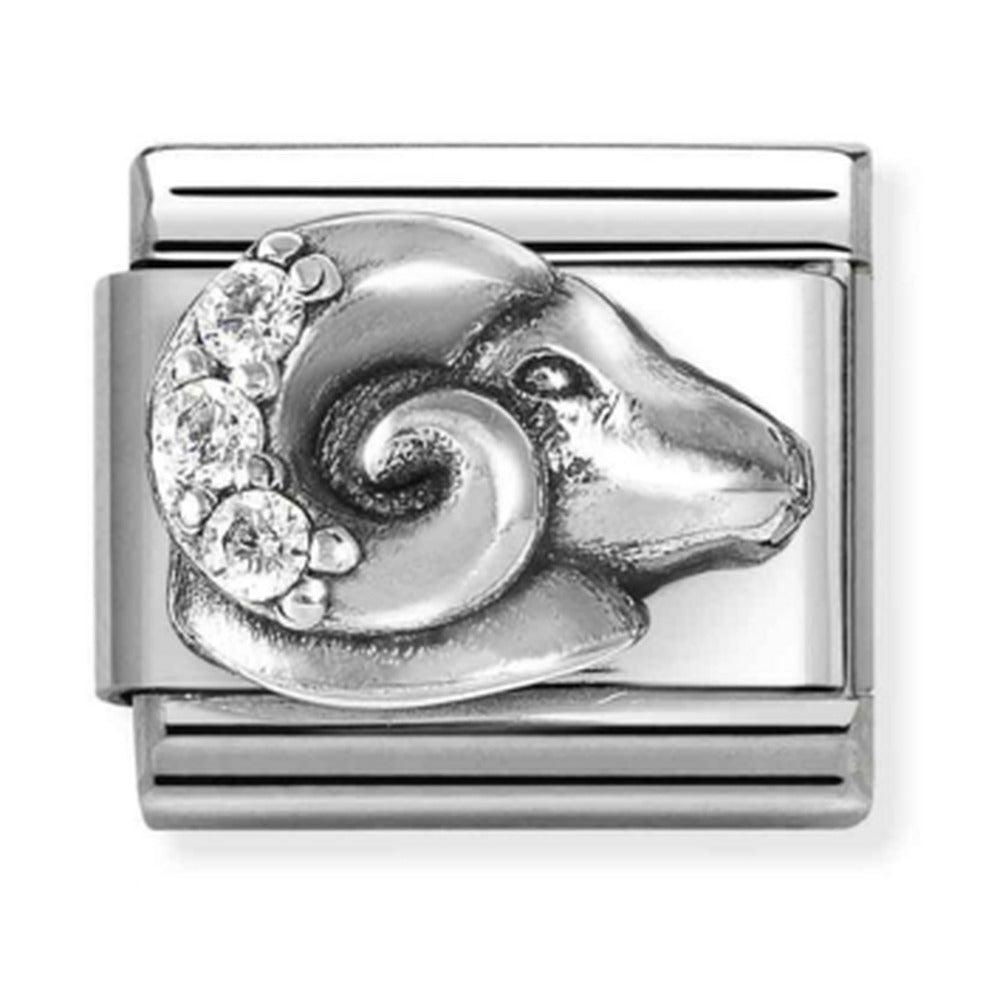 Nomination Composable Silver CZ Zodiac Aries Charm 330326/01