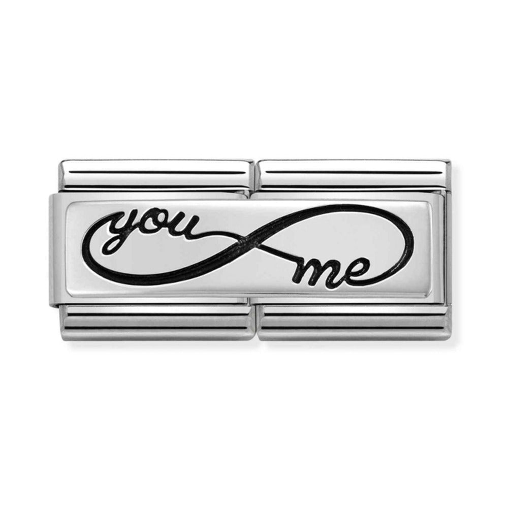 Nomination Composable Silver Double You Me Infinity Charm 330710/43