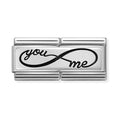 Nomination Composable Silver Double You Me Infinity Charm 330710/43