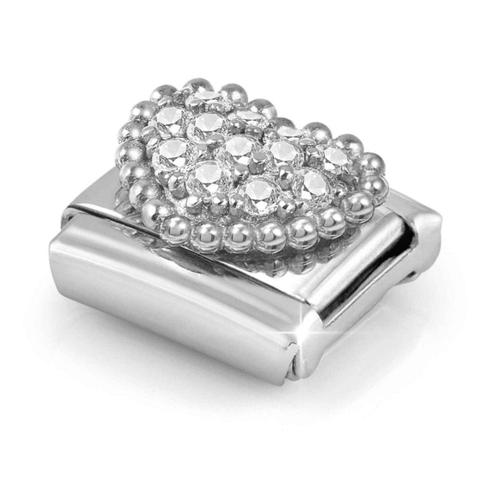 Nomination Composable Silver Pave` Heart Charm 330322/07