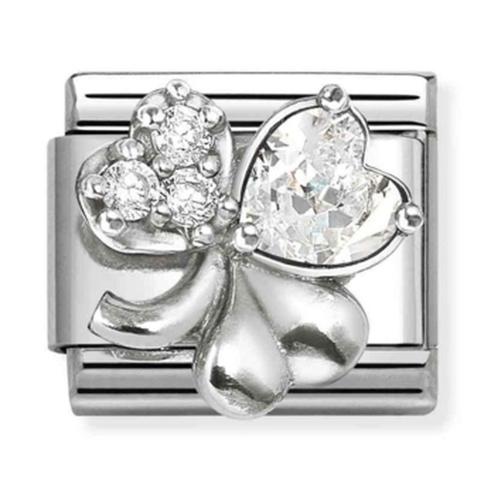 Nomination Composable Silver CZ Clover Charm 330322/12