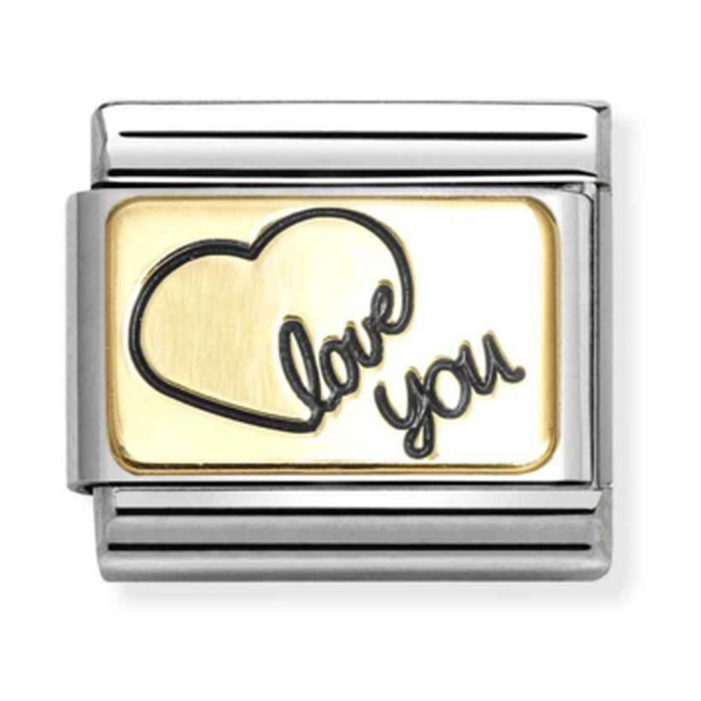Nomination Composable Gold Heart Love You Charm 030284/60