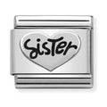 Nomination Composable Silver Sister Heart Charm 330101/11