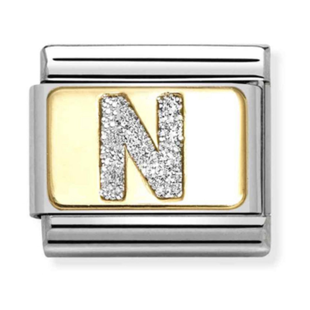 Nomination Composable Gold Glitter Letter N Charm 030291/14