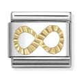 Composable Gold Diamond Cut Infinity Charm 030149/66