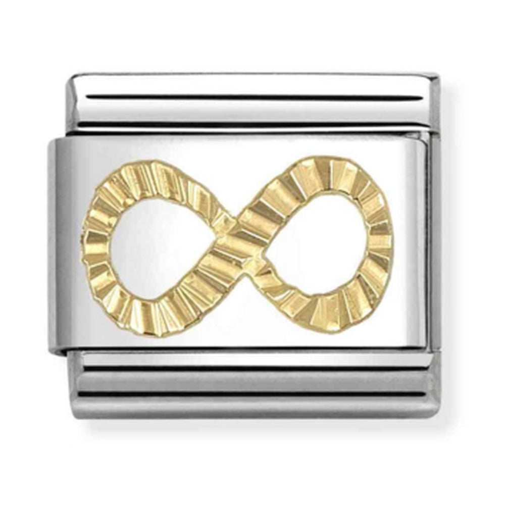 Composable Gold Diamond Cut Infinity Charm 030149/66