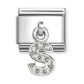 Nomination Composable Silver Initial 'S' CZ Drop Charm 331818/19