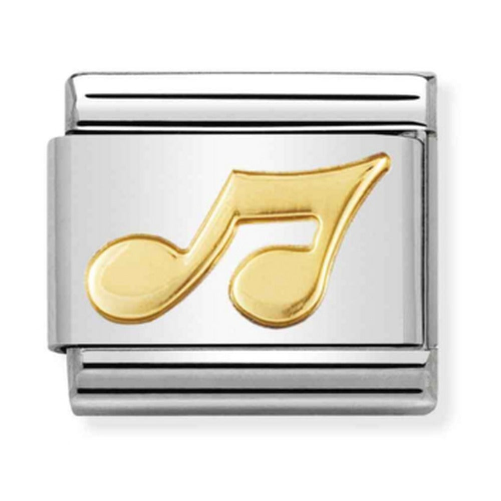 Nomination Composable Classic Link Music Musical Note in 18k gold