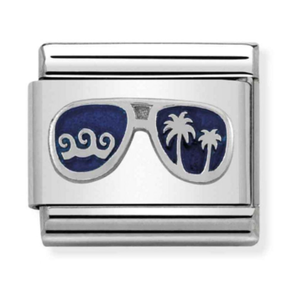Nomination Composable Silver Blue Miami Sunglasses Charm 330202/48