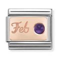 Nomination Composable Rose Gold February Charm 430508/02