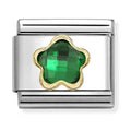 Nomination Composable Gold Green Flower Charm 030615/004