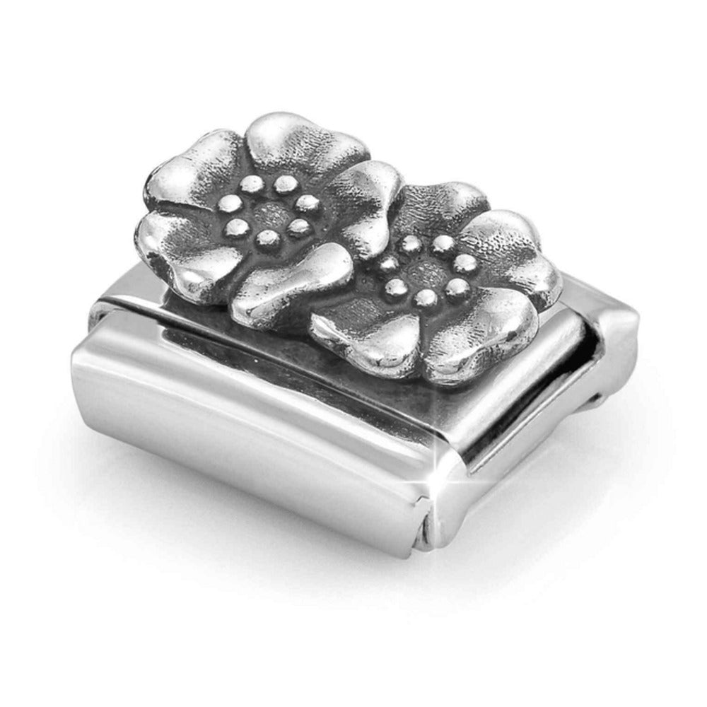 Nomination Composable Silver Oxidized Flowers Charm 330101/73