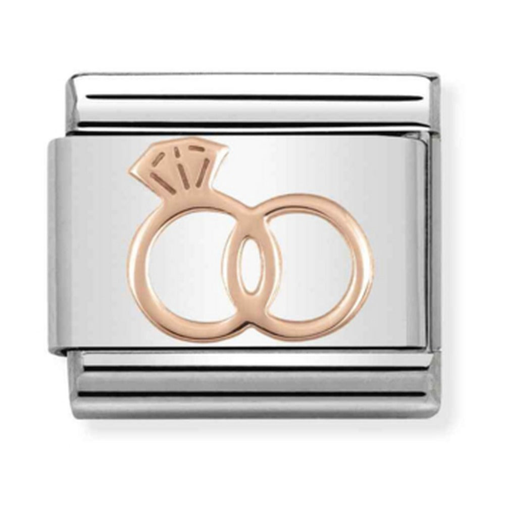Nomination Composable Rose Gold Wedding Rings Charm 430104/13
