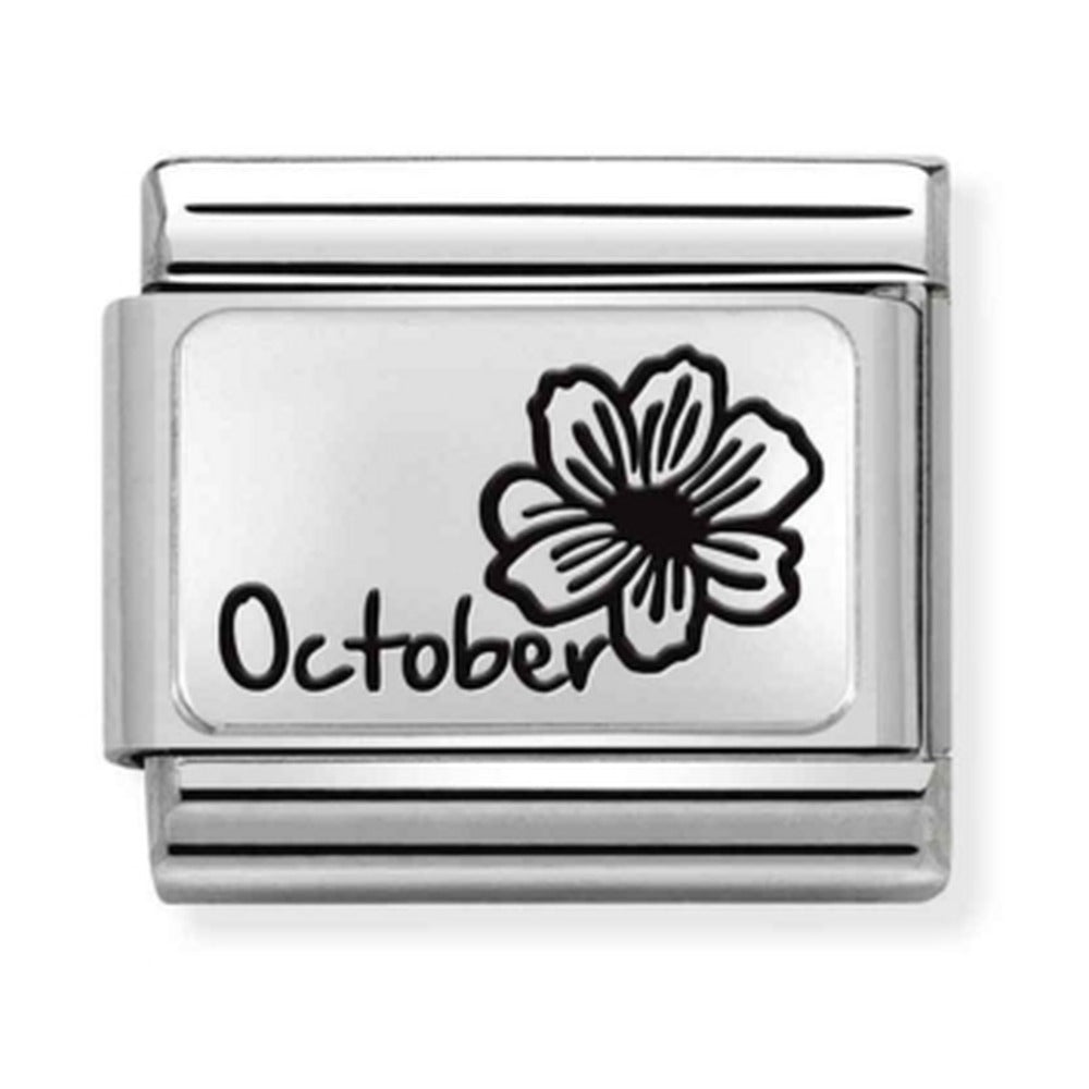 Nomination Composable Silver October Flower Charm 330112/22