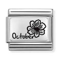 Nomination Composable Silver October Flower Charm 330112/22