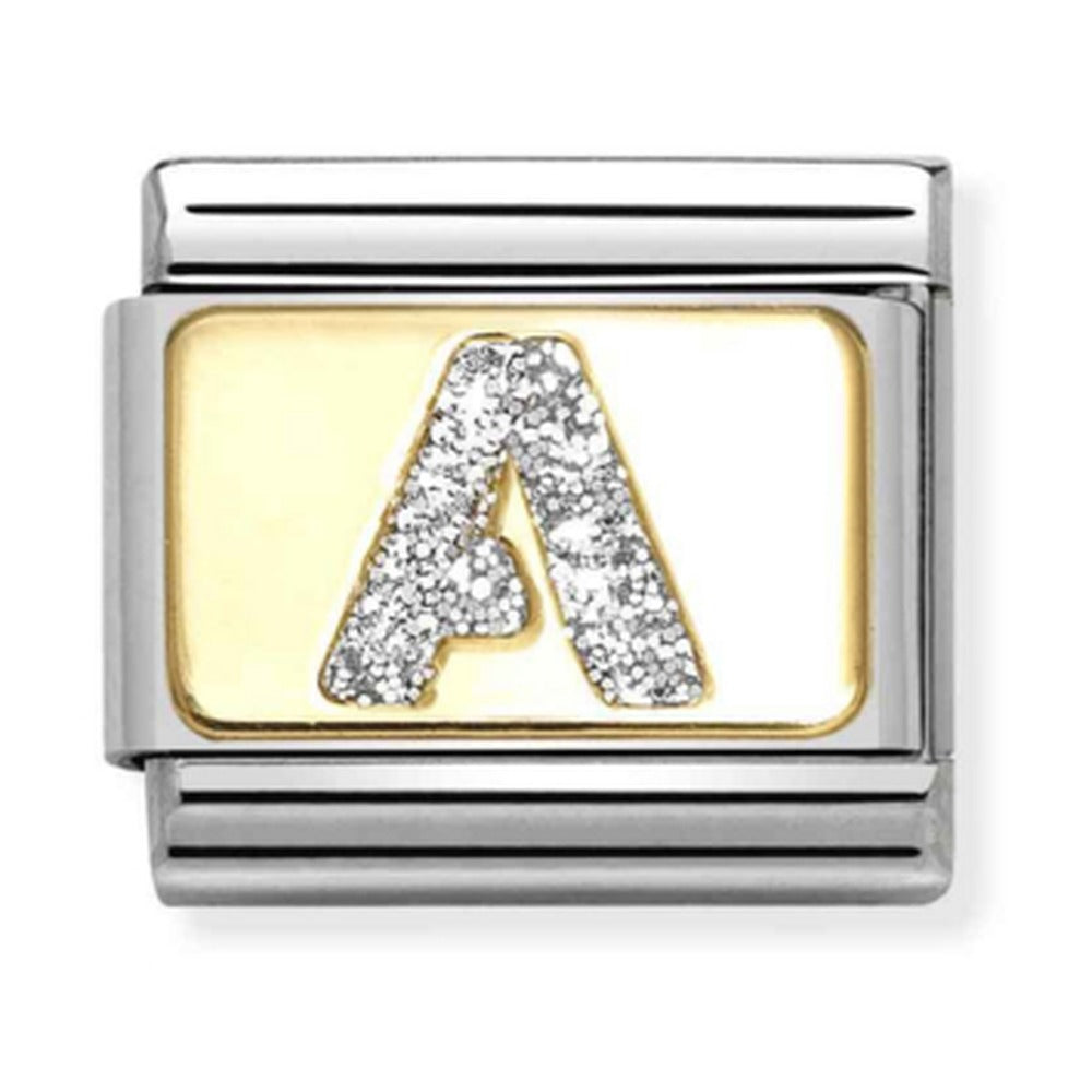 Nomination Composable Gold Glitter Letter A Charm 030291/01
