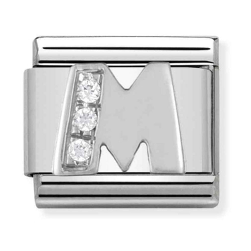 Nomination Composable Silver CZ Letter M Charm 330301/13
