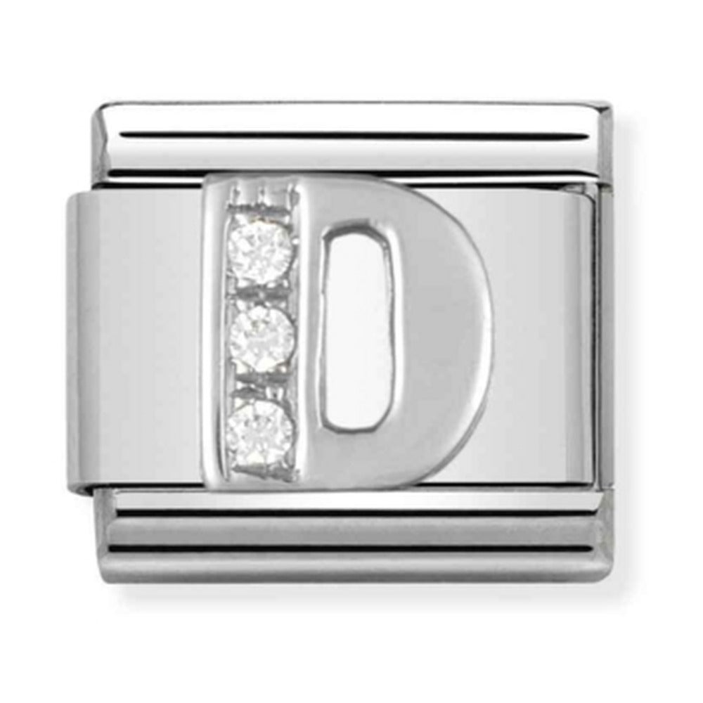 Nomination Composable Silver CZ Letter D Charm 330301/04