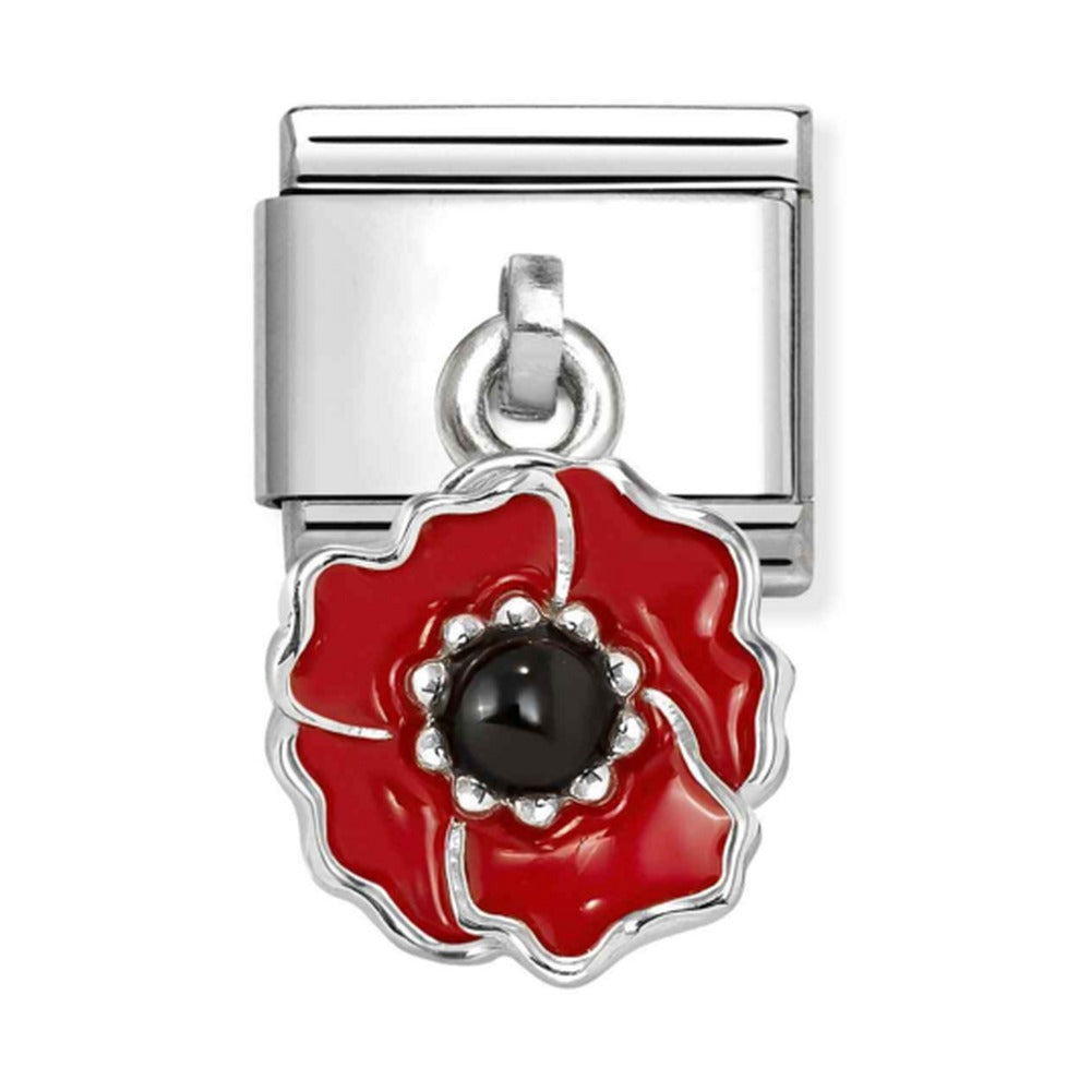 Nomination Composable Silver Poppy Drop Charm 331805/24