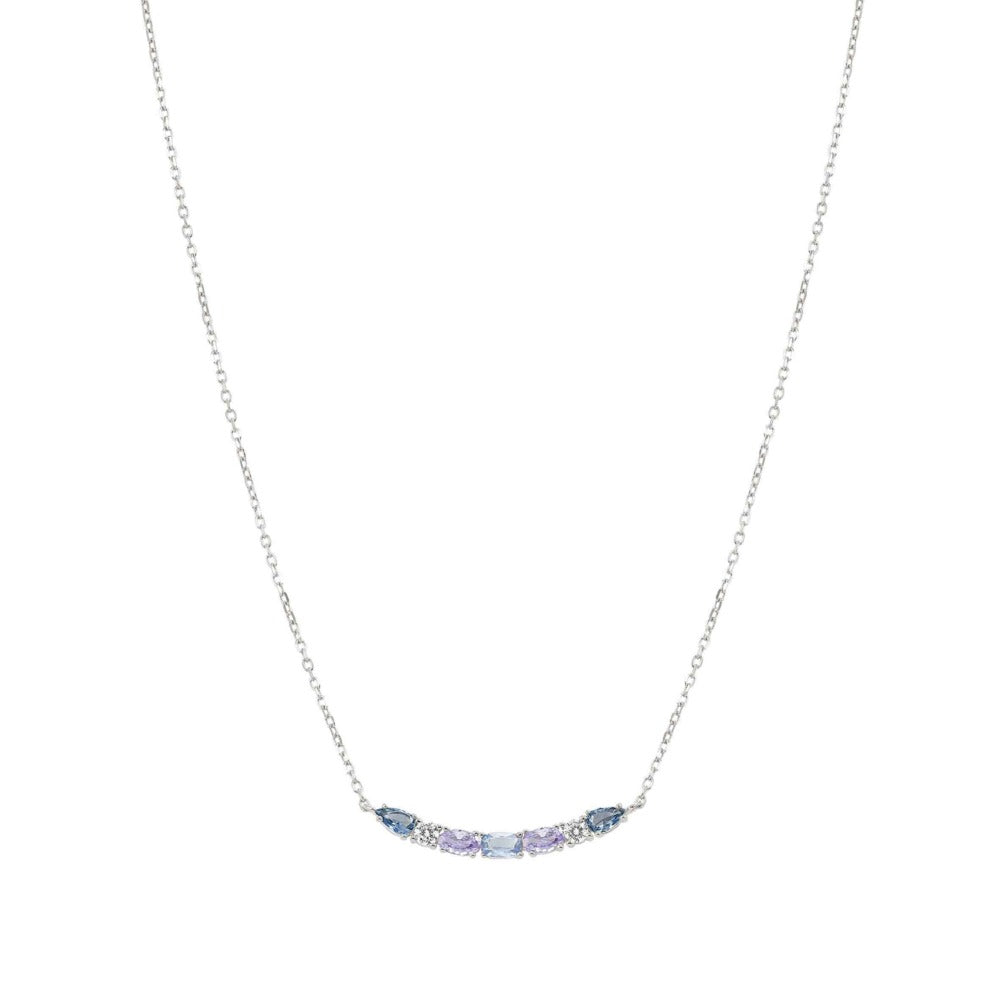 Nomination Colour Wave Mixed Blue, Lavender CZ Necklace