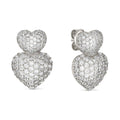 Nomination Life Poetry CZ Double Heart Earrings 242708/004