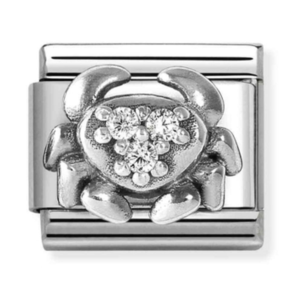 Nomination Composable Silver CZ Zodiac Cancer Charm 330326/04