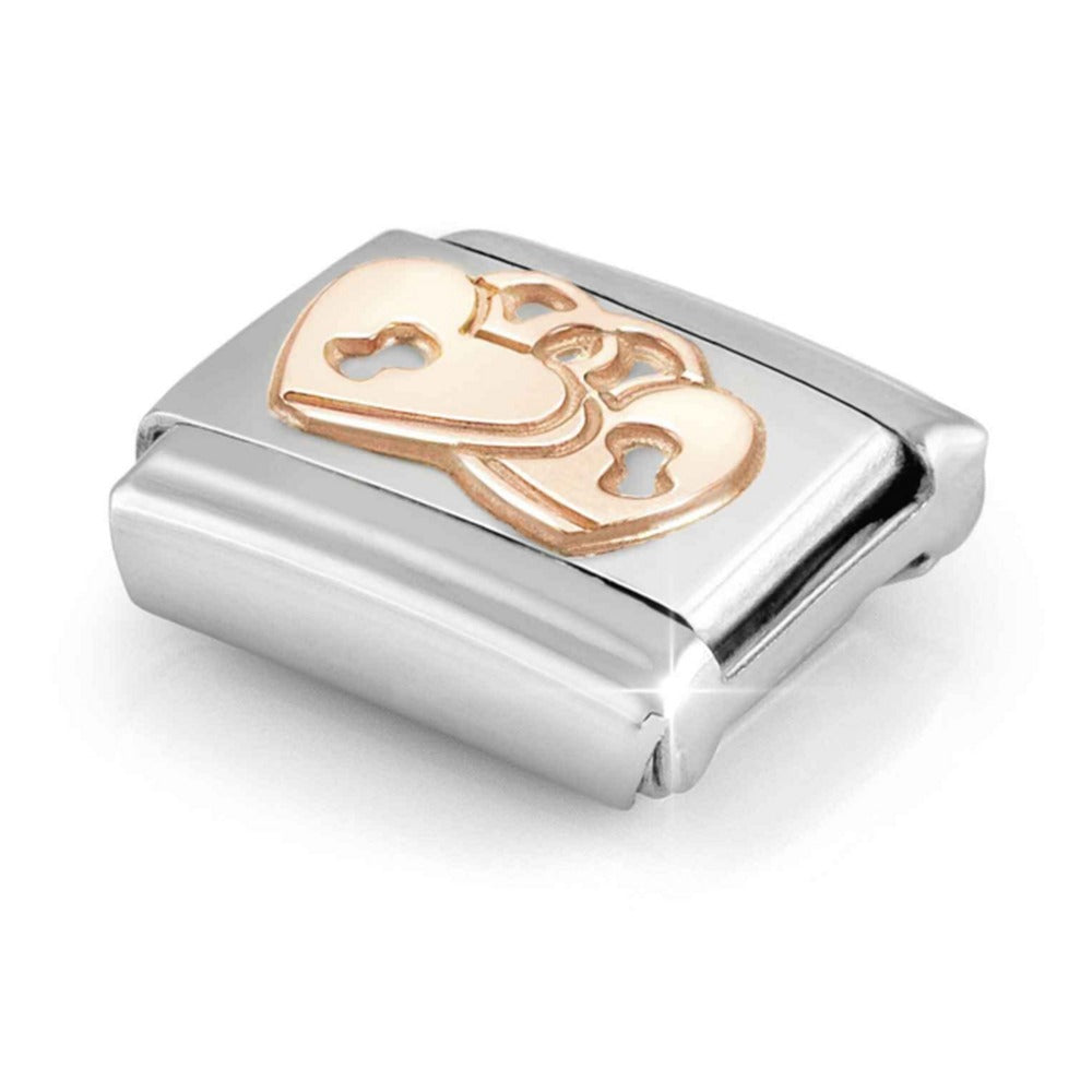 Nomination Composable Rose Gold Padlocks Heart Charm