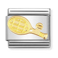 Nomination Composable Classic Link Sports Tennis Racket in 18k gold