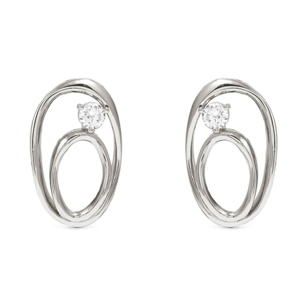 Nomination My Rebel Art Silver CZ Oval Earrings 242811/053