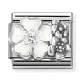 Nomination Composable White Flower And Silver Flower Charm 330325/01
