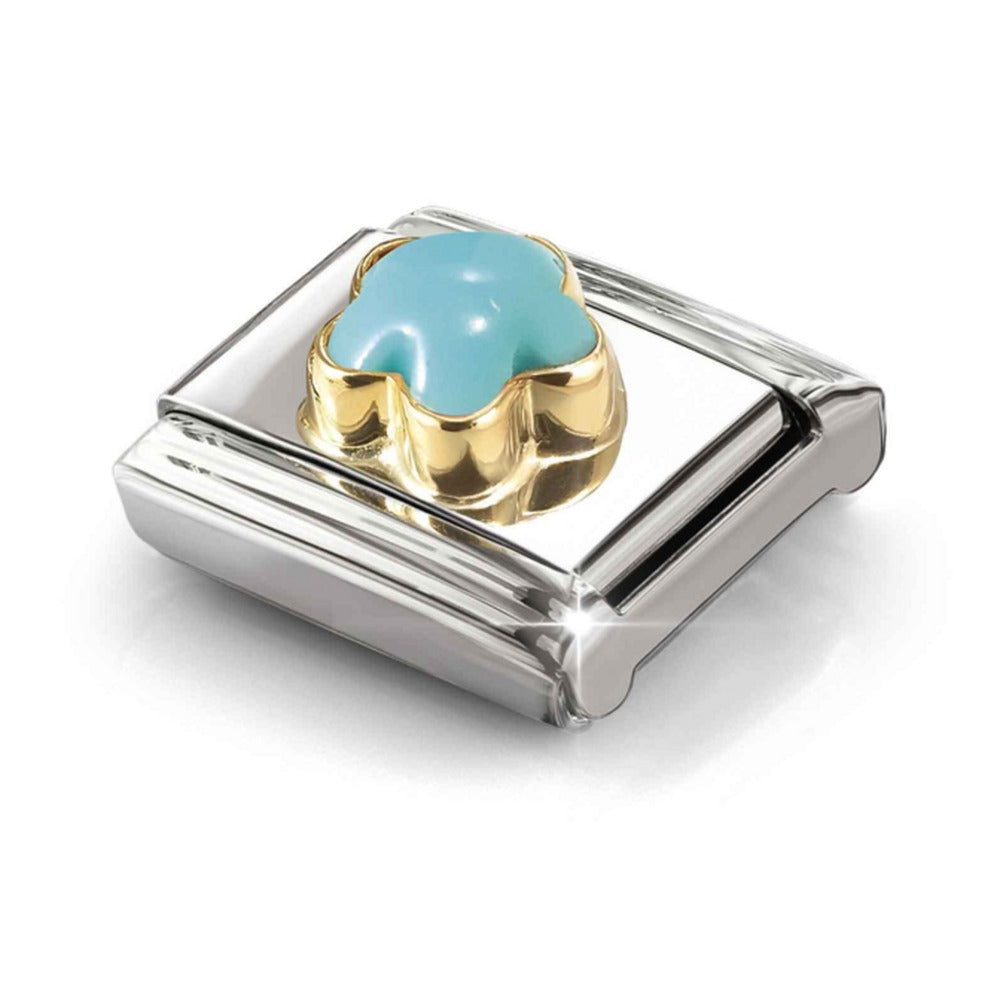 Nomination Composable Gold Turquoise Flower Charm 030522/06