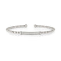 Nomination Fashion Era Pave` CZ Rigid Beaded Bangle 925 Silver