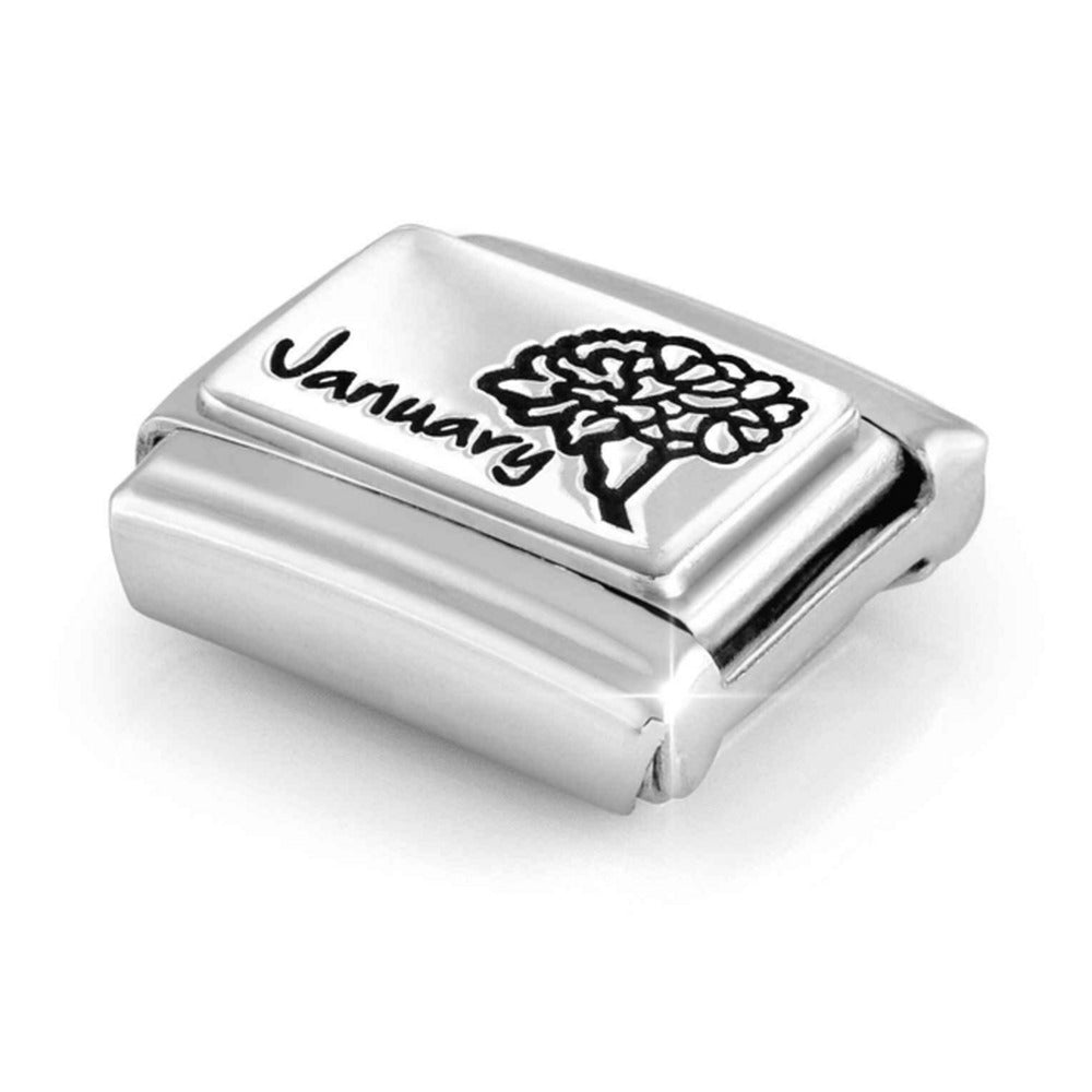 Nomination Composable Silver January Flower Charm 330112/13
