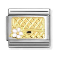 Nomination Composable Gold Bag With Flower Charm 030272/94