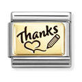 Nomination Composable Gold Thanks Charm 030166/76