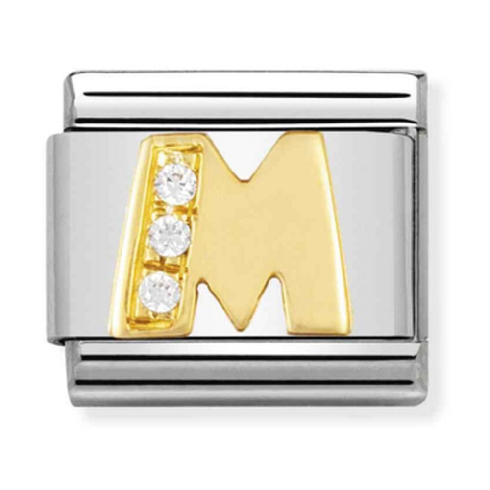 Nomination Composable Gold CZ Letter M Charm 030301/13