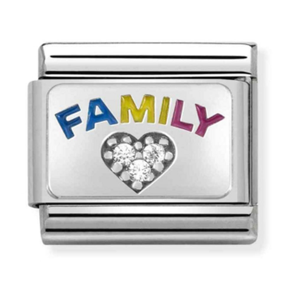 Nomination Composable Silver Family With Heart Charm 330306/08