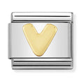 Nomination Composable Gold Letter V Charm 030101/22