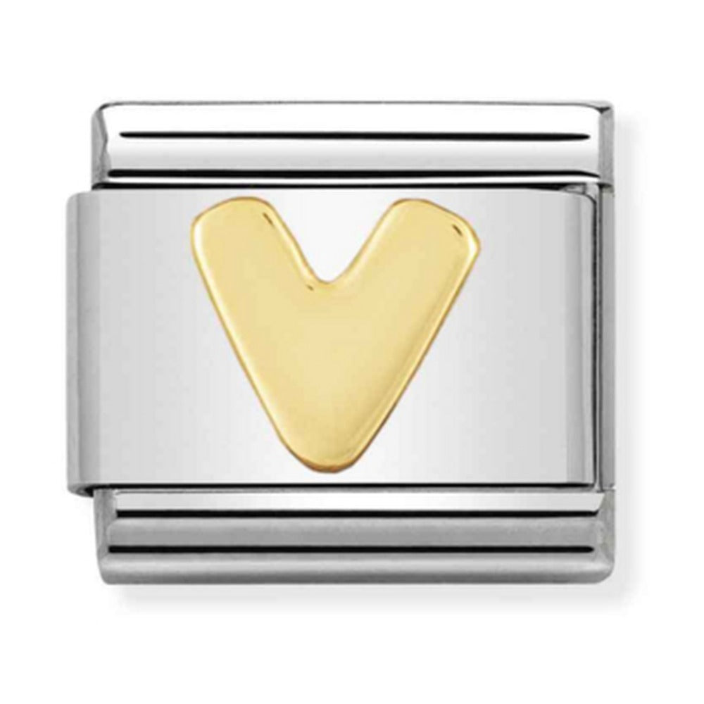 Nomination Composable Gold Letter V Charm 030101/22