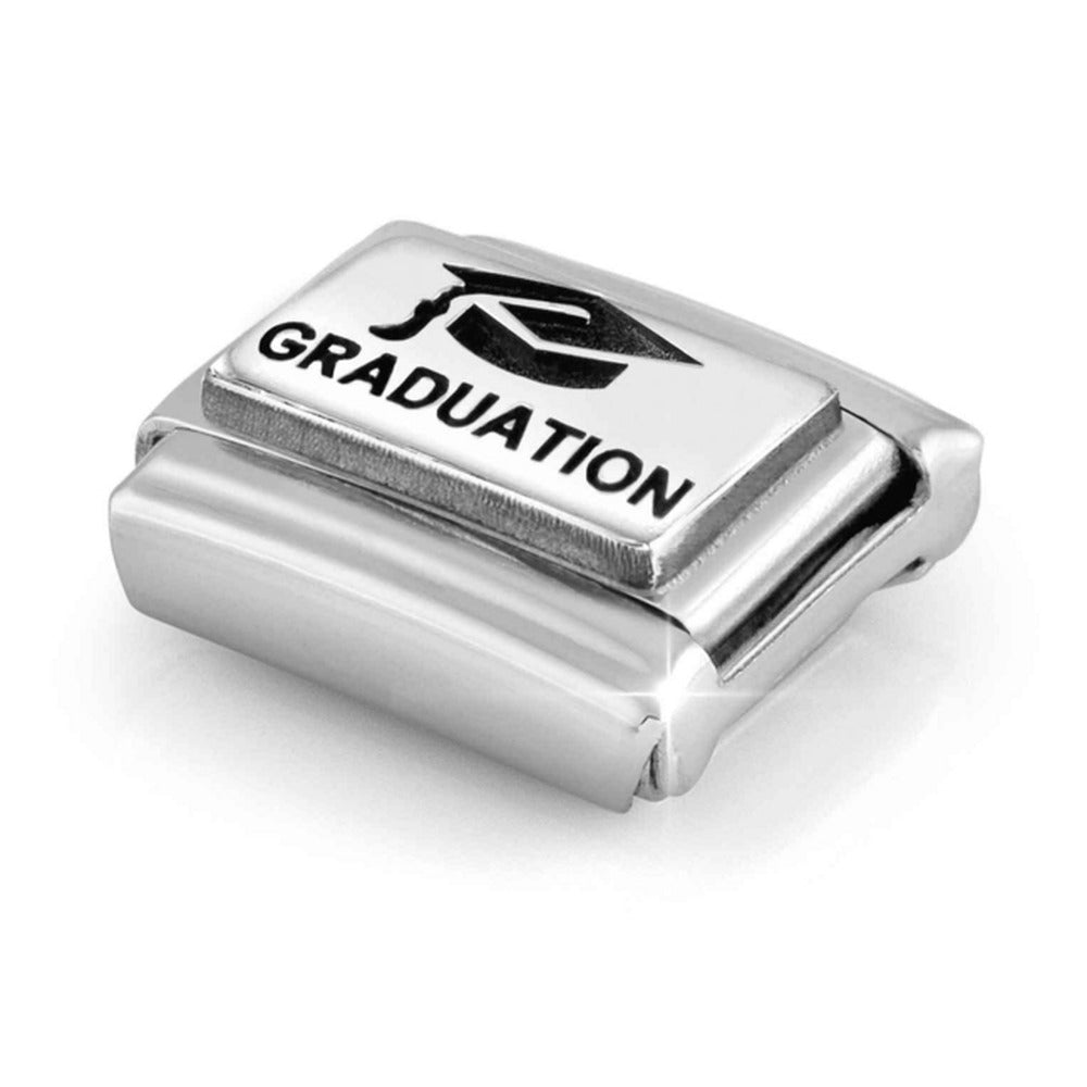 Nomination Composable Silver Graduation with Hat 330109/02