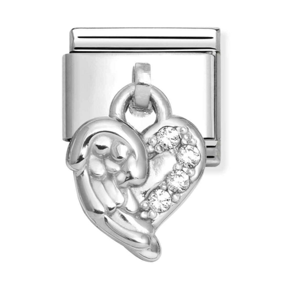 Nomination Composable Silver Winged Heart Drop Charm 331800/35