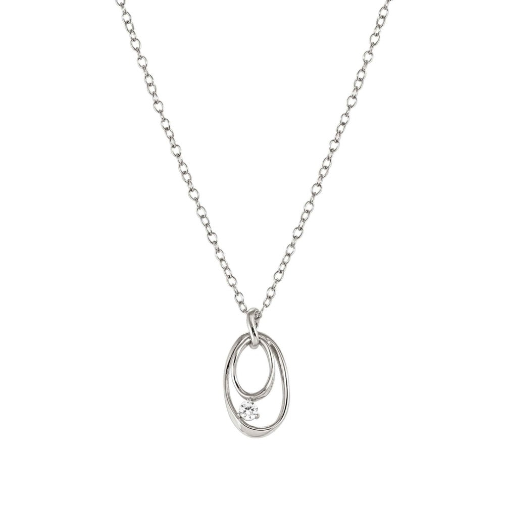 Nomination My Rebel Art Silver CZ Oval Necklace 242806/053