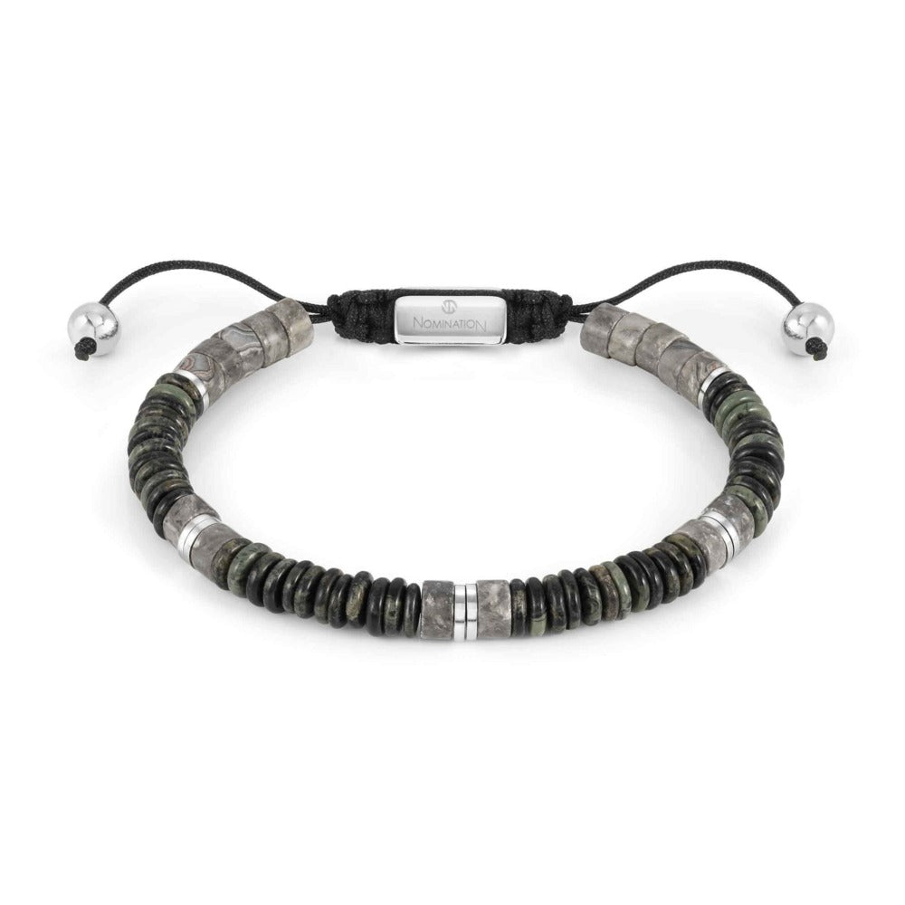 Nomination Instinct Style Gray Jasper Bracelet