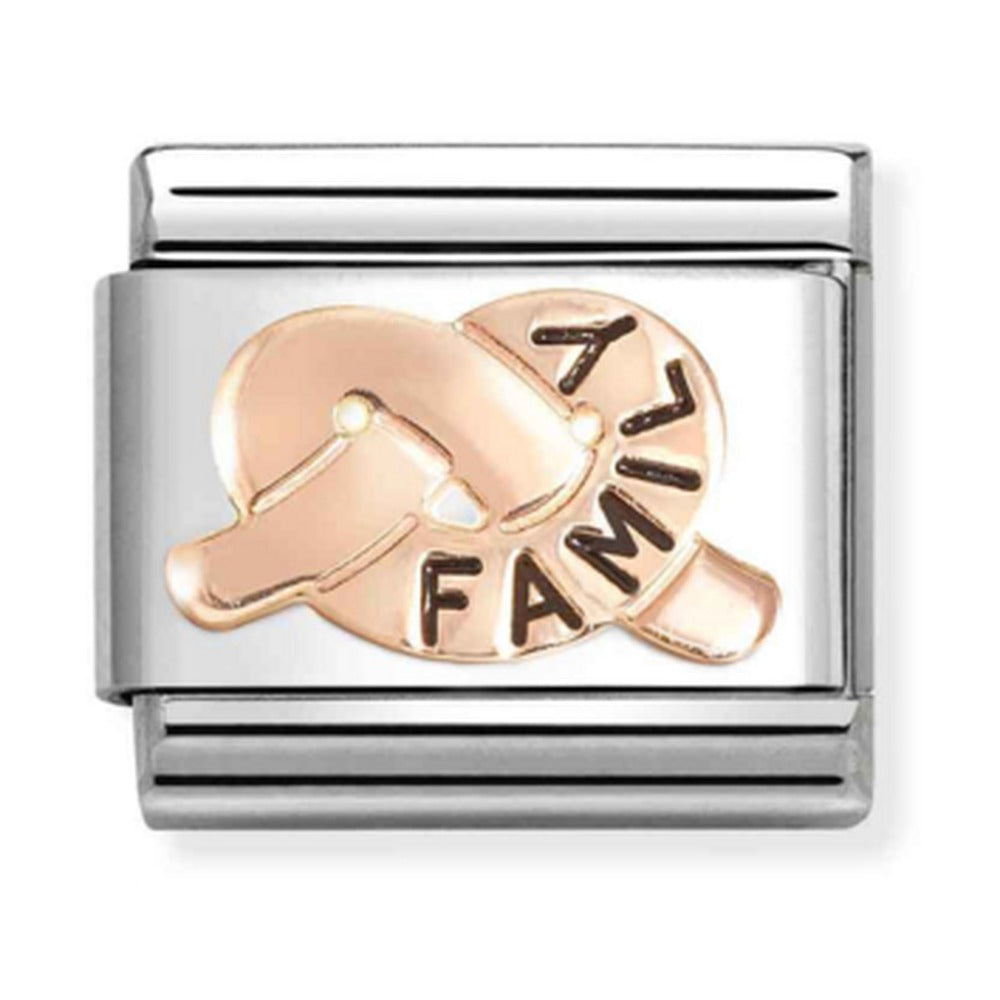 Nomination Composable Rose Gold Family Knot Charm 430202/37