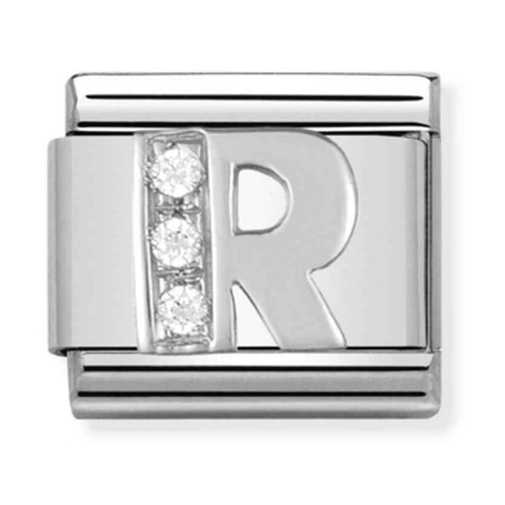 Nomination Composable Silver CZ Letter R Charm 330301/18