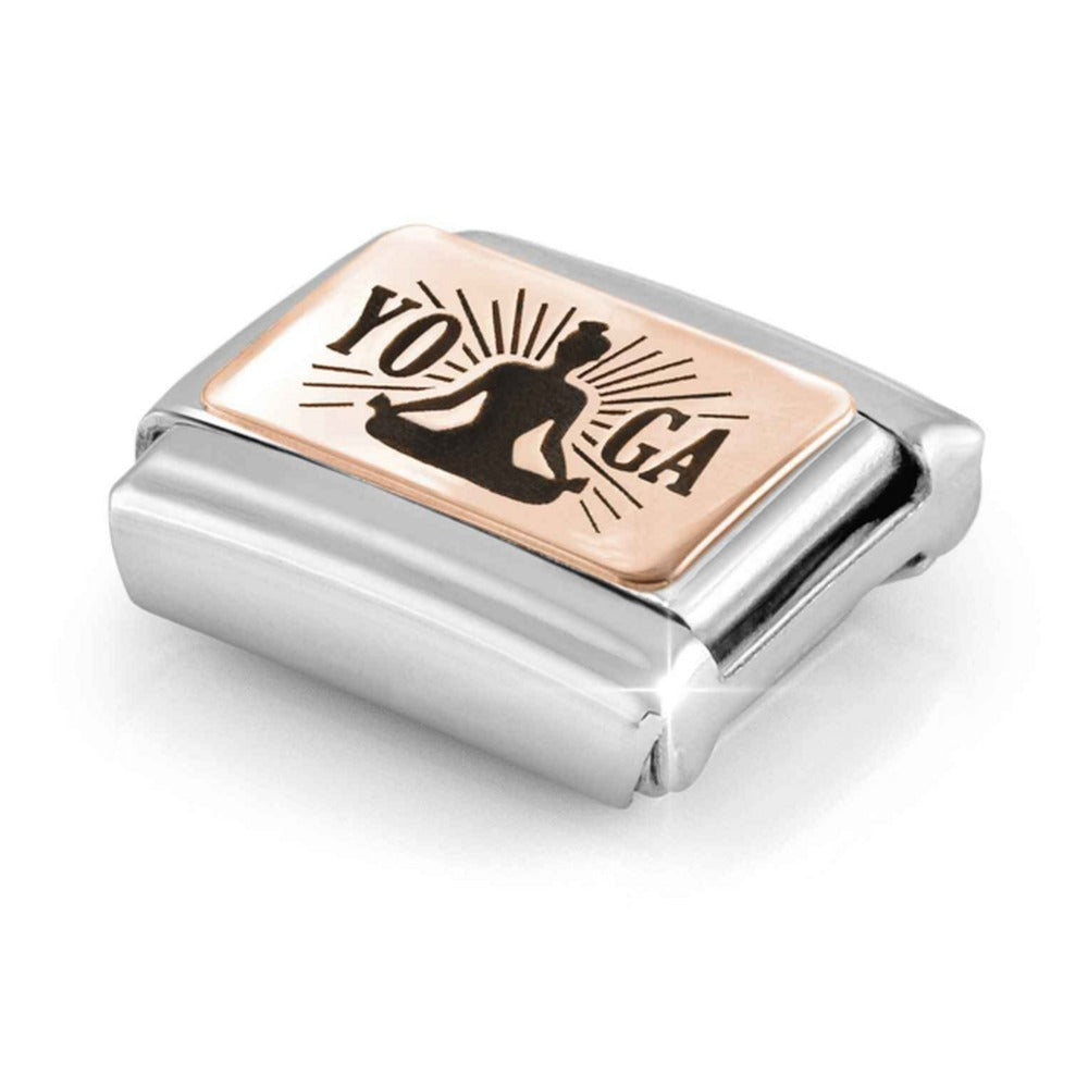 Nomination Composable Rose Gold Yoga Meditation Charm