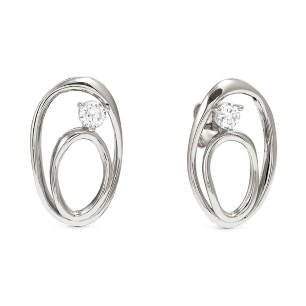 Nomination My Rebel Art Silver CZ Oval Earrings 242811/053