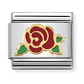 Nomination Composable Gold Red Rose Versailles Charm 030285/30